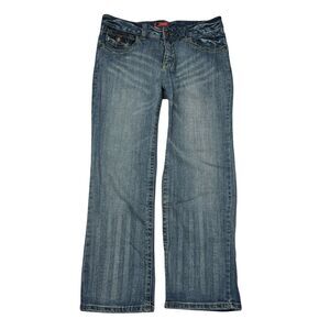 Faded Glory VTG Y2K Flap Pocket Mid Rise Bootcut Jeans Denim Dark Wash Womens 10